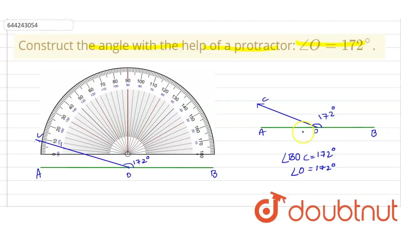 How to draw acute angle using protractor. construct an acute angle