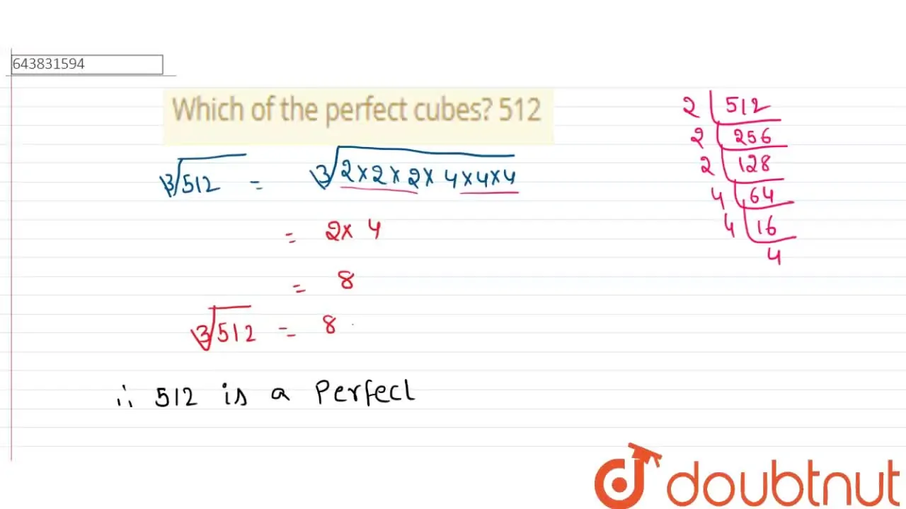 [Telugu] Which of the perfect cubes? 512