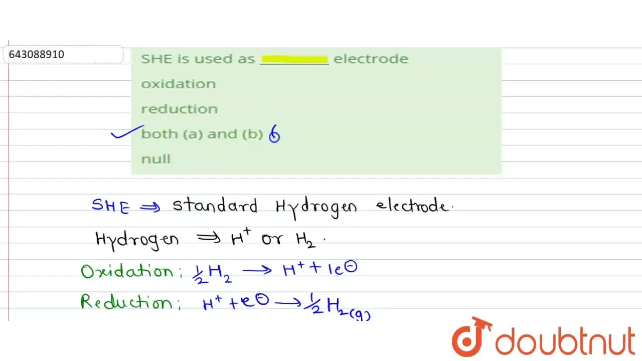 [Marathi] SHE is used as electrode