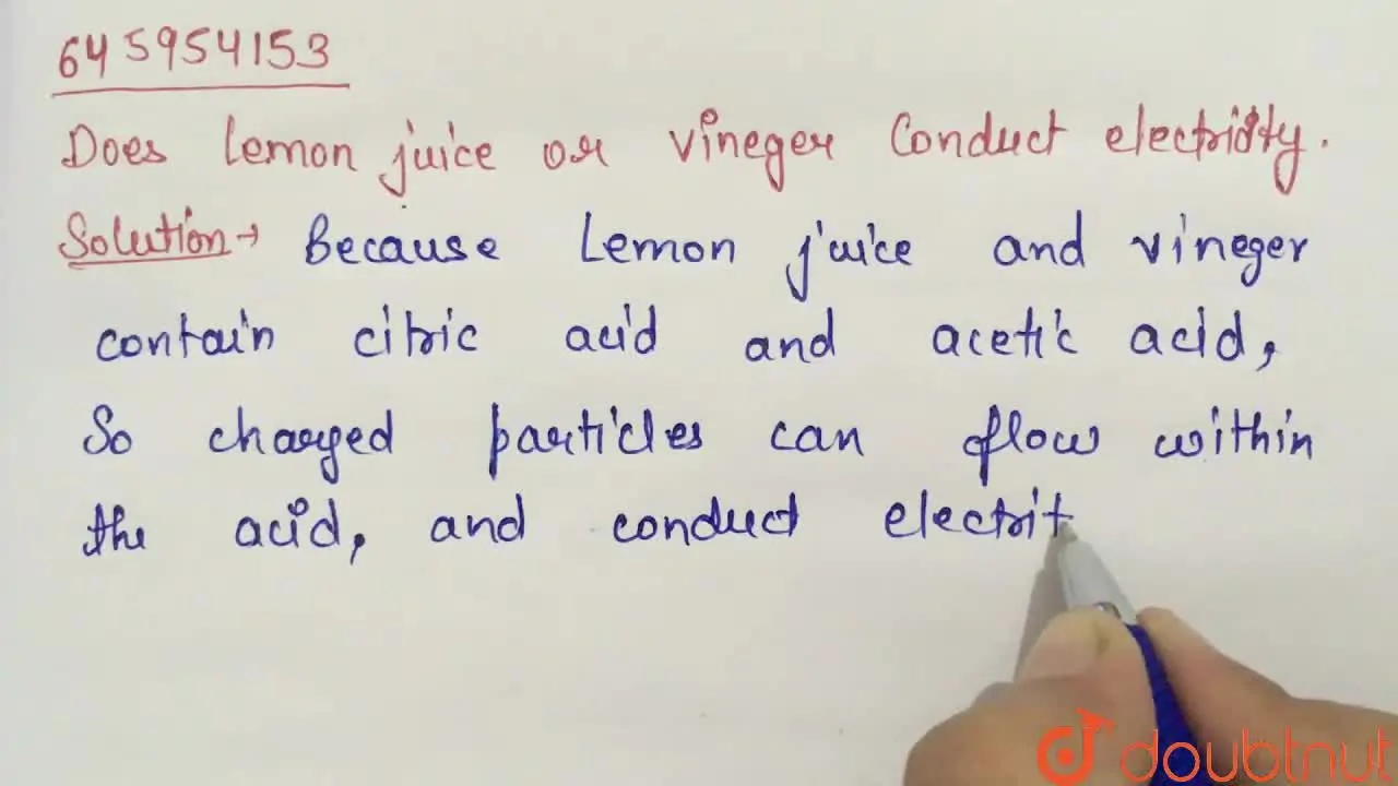 Does lemon juice or vinegar conduct electricity?