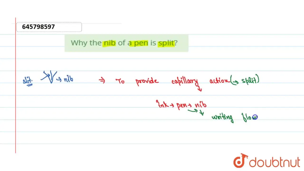 [Punjabi] Why the nib of a pen is split?