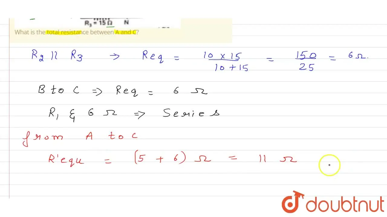 [Punjabi] Three resistors are connected as shown. Through a resistor o
