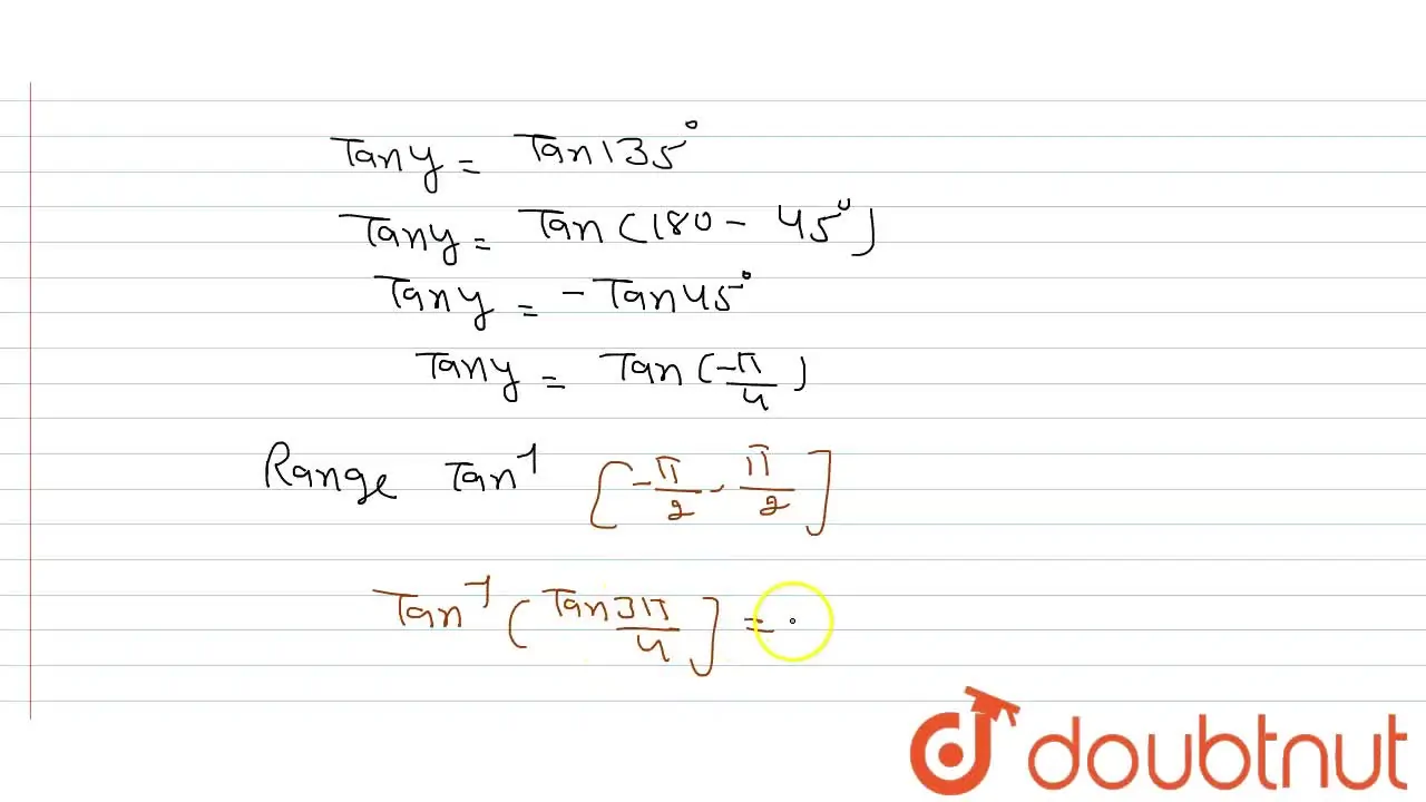 [Punjabi] Find the value of the following tan^1(tan(3pi)/4)