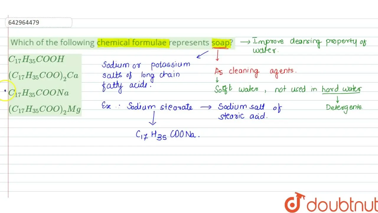 [Marathi] Which of the following chemical formulae represents soap?