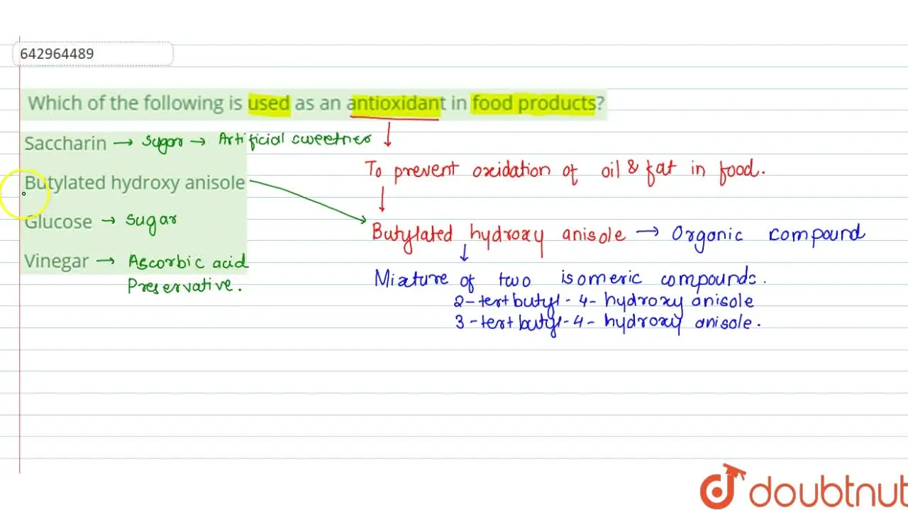 [Marathi] Which of the following is used as an antioxidant in food pro