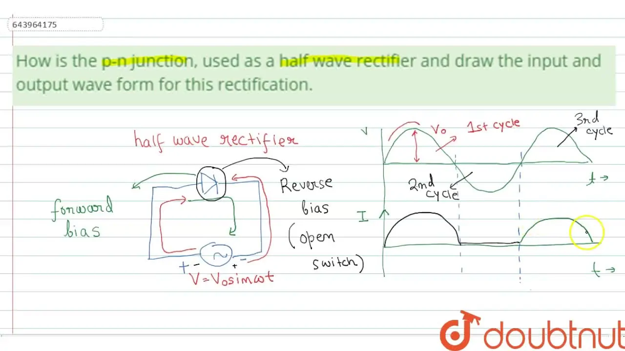 [Bengali] How is the pn junction, used as a half wave rectifier and d