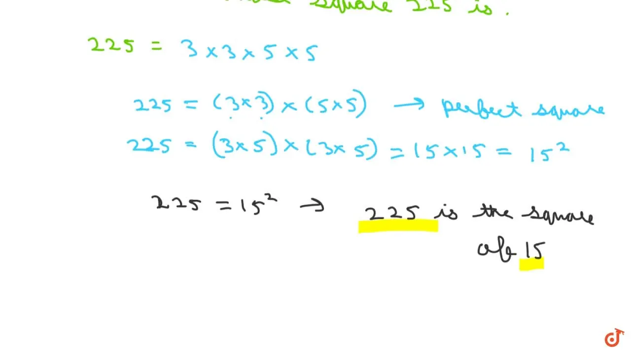 Examples Based On The Perfect Squares