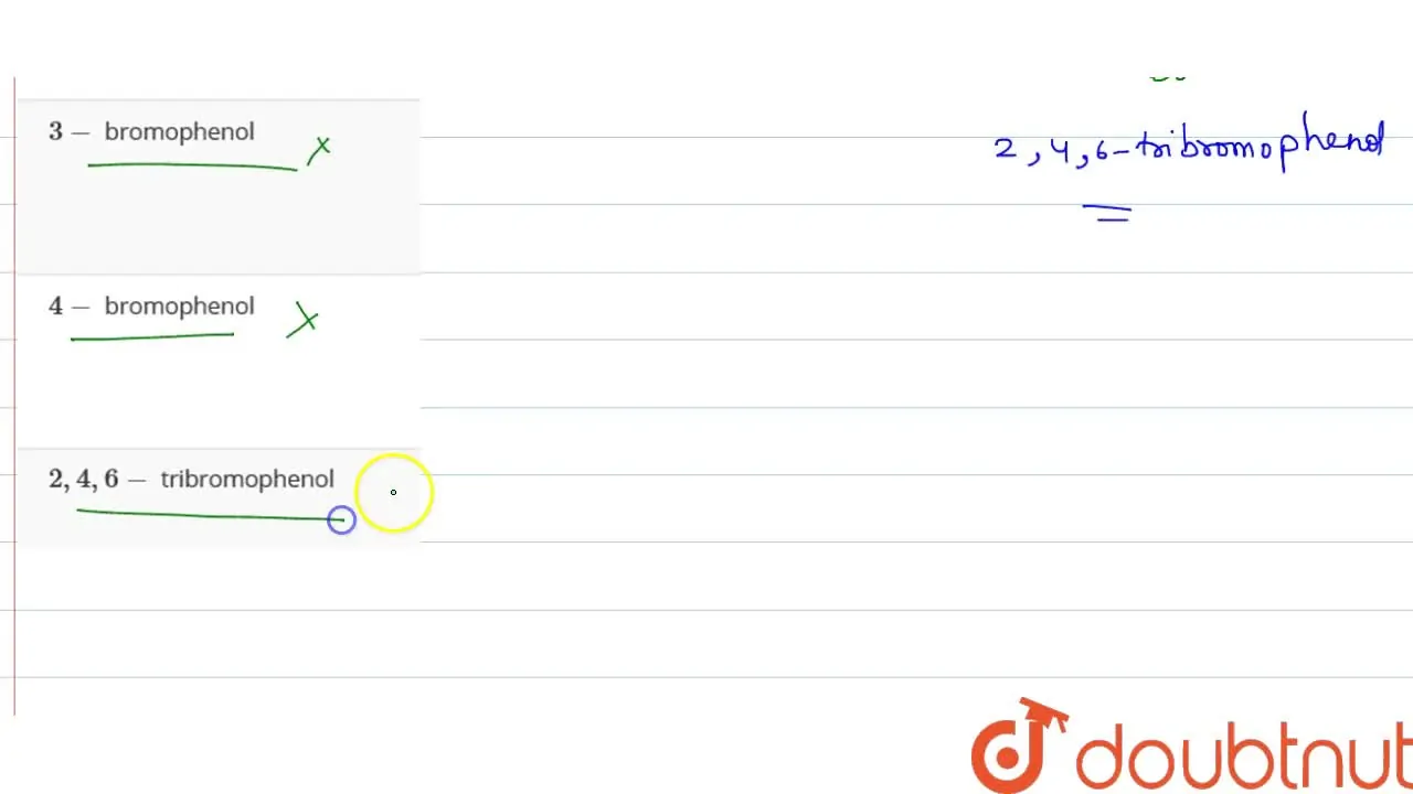 Phenol is heated with a solution of mixture of KBr and KBrO(3). The ma