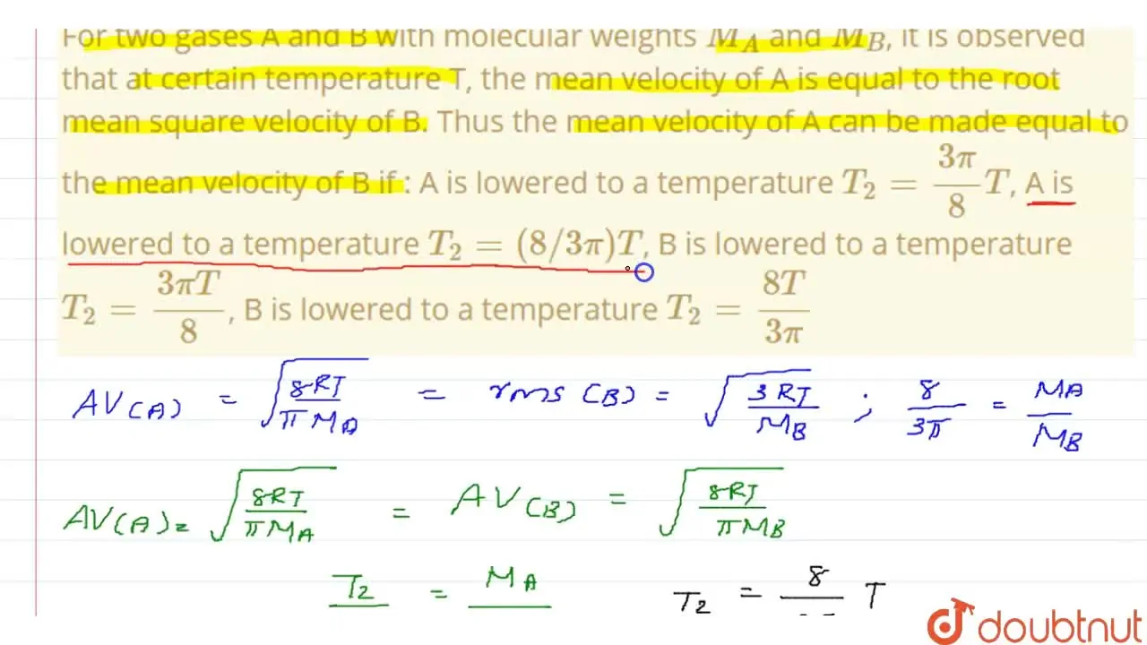 [Malayalam] B is lowered to a temperature T(2) = (3piT)/(8)