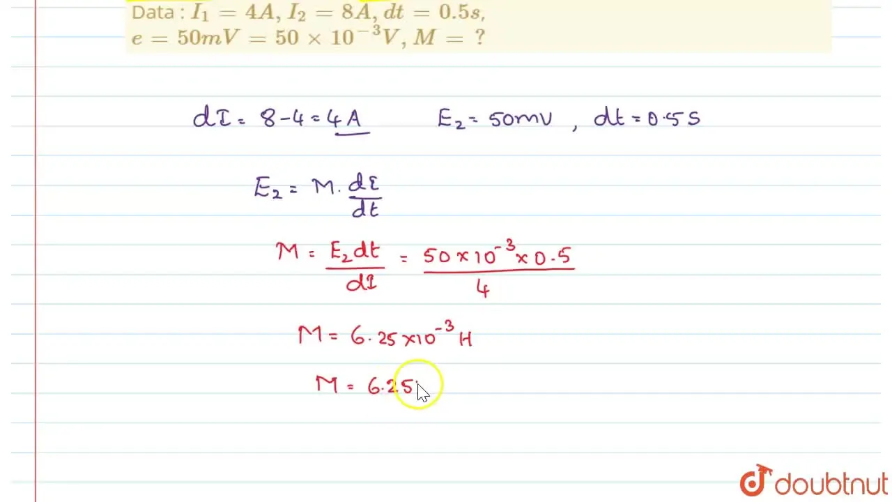 [Kannada] Calculate the mutual inductance between two coils when a cur
