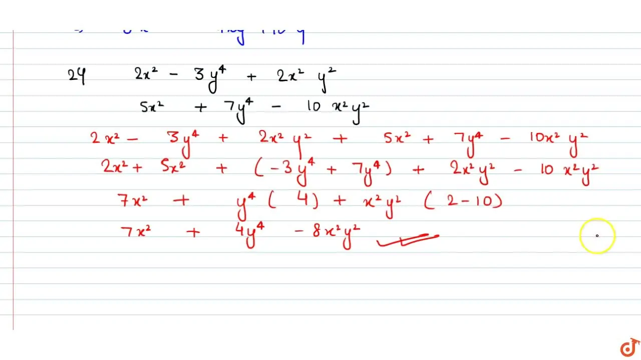 Addition Of Algebraic Expressions With Examples