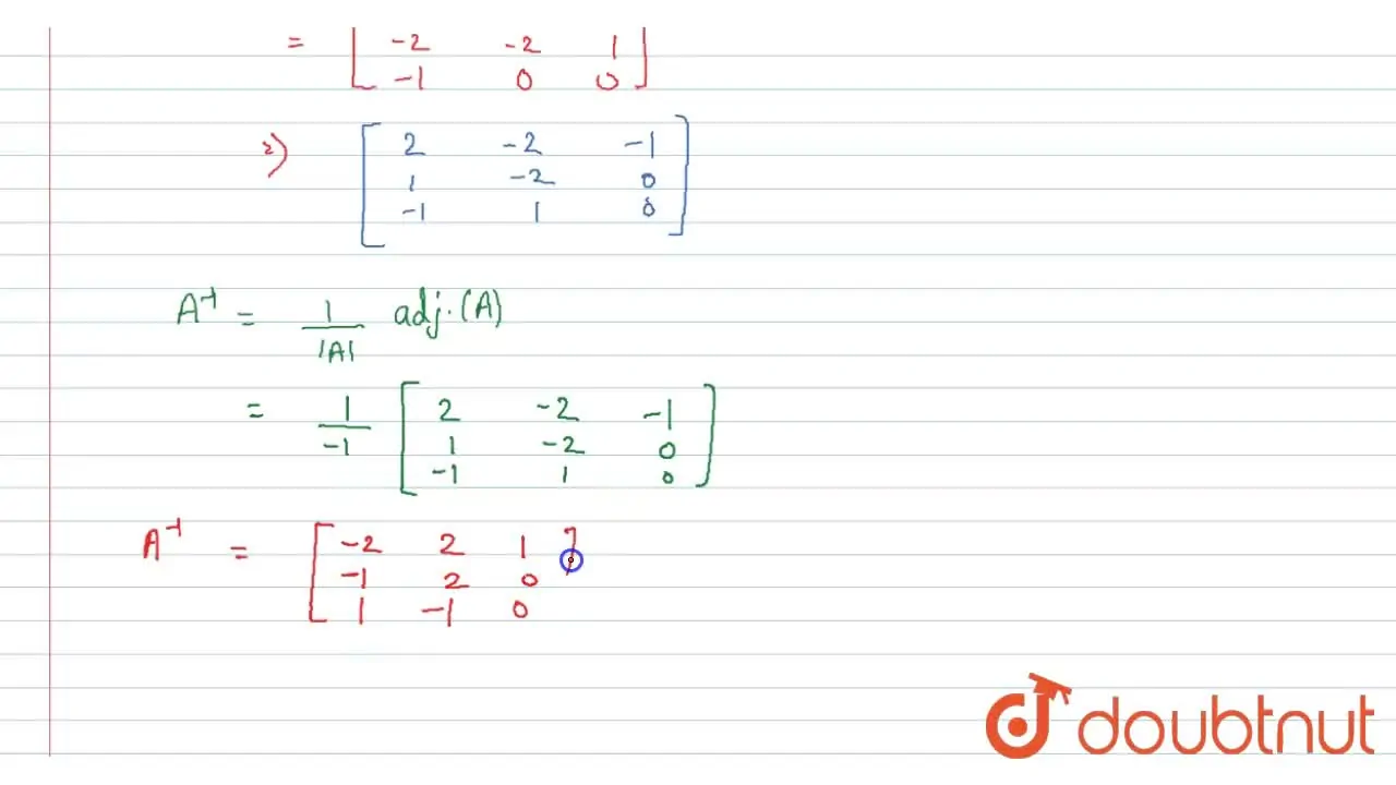 punjabi-find-the-inverse-of-the-matrix-a-0-1-2-0-1-1-1-0