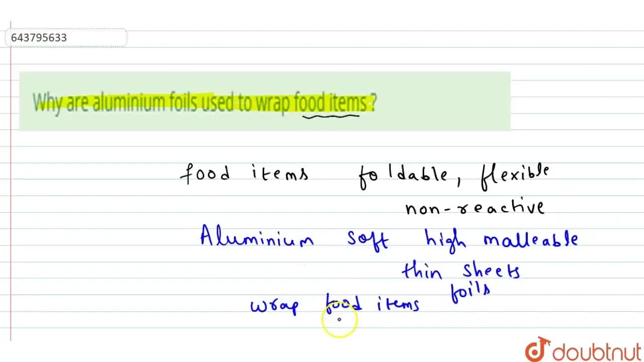 [Telugu] Why are aluminium foils used to wrap food items