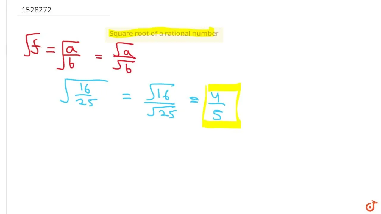 Square root Of A Rational number.