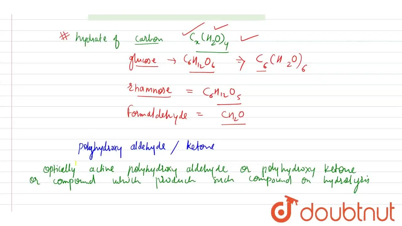 [Marathi Solution] What are Carbohydrates? OR Define Carbohydrates