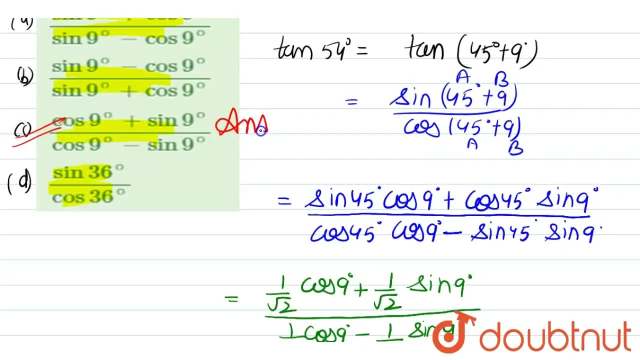 tan54^@ can be expressed as