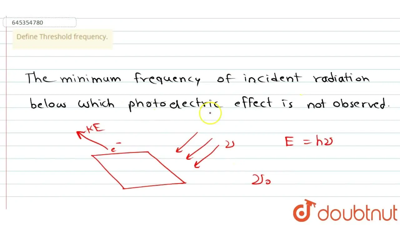 [Marathi] Define Threshold frequency.