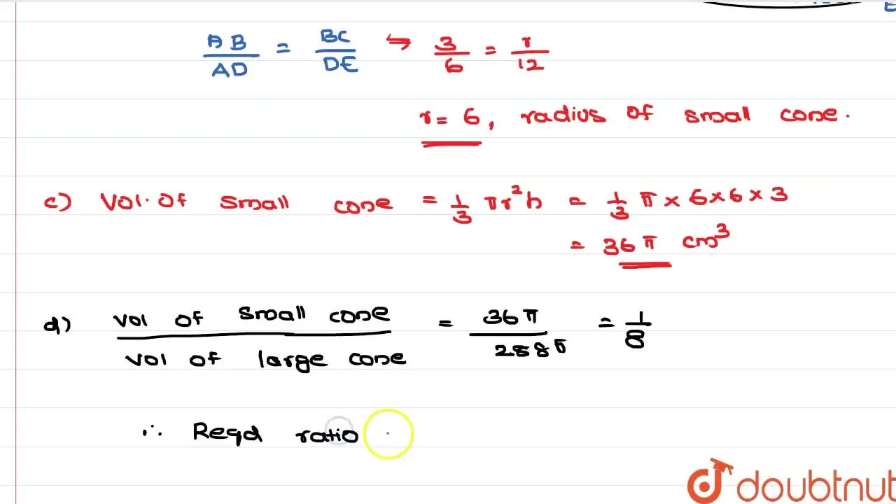 [Malayalam] The radius and height of a cone are 12 centimetres, and 6