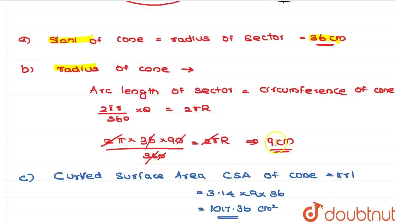 [Malayalam] A circular sheet with radius '36 cm is divided into four
