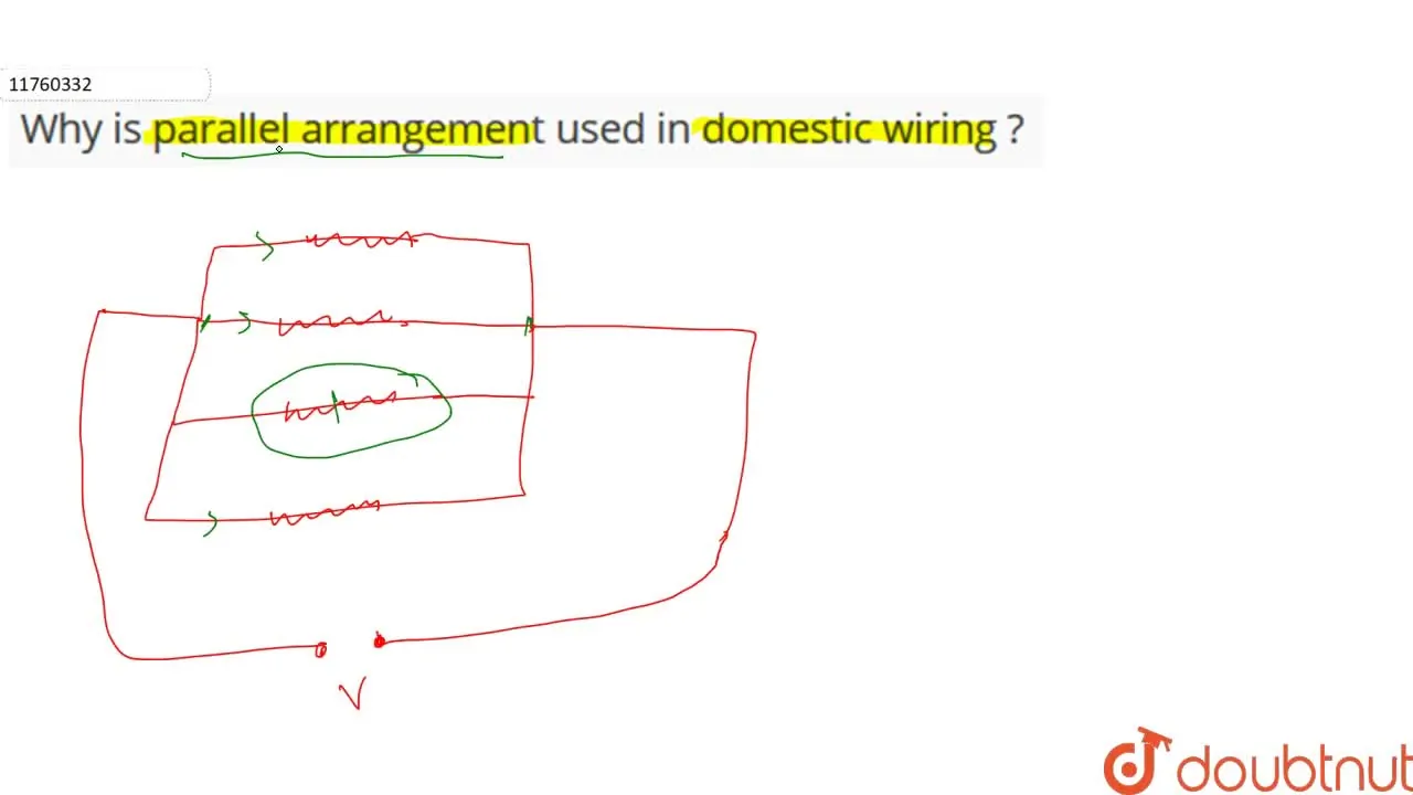 Why is parallel arrangement used in domestic wiring