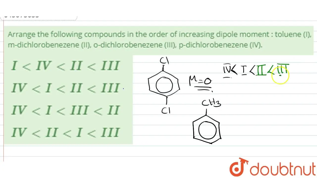 Malayalam Arrange The Following Compounds In The Order Of Increasing 9126