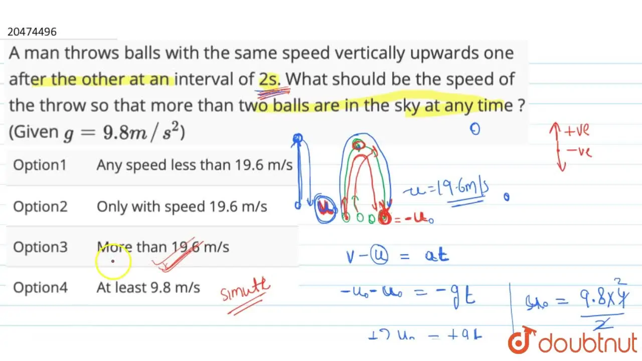 A man throws balls with the same speed vertically upwards one after th