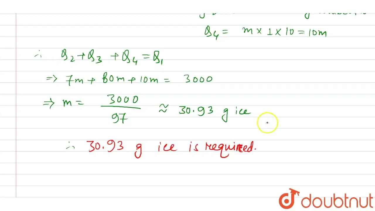 [Bengali] How many gram of ice at 14^C are needed to cool 200 gm of