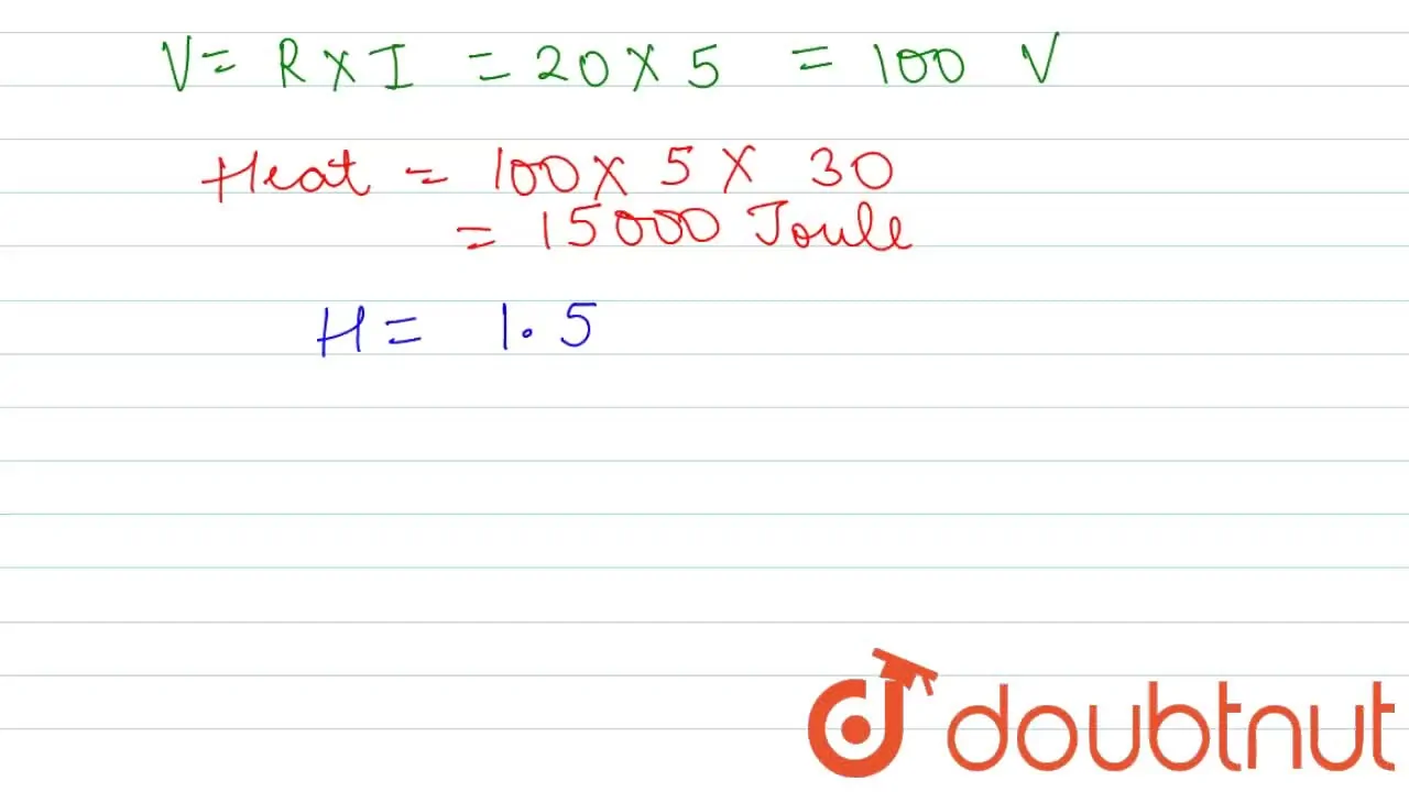 [Punjabi] An electric iron of resistance 20 Omega takes a curent of 5