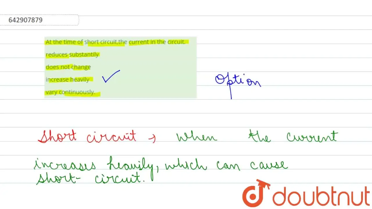 [Punjabi] At the time of short circuit,the current in the circuit.