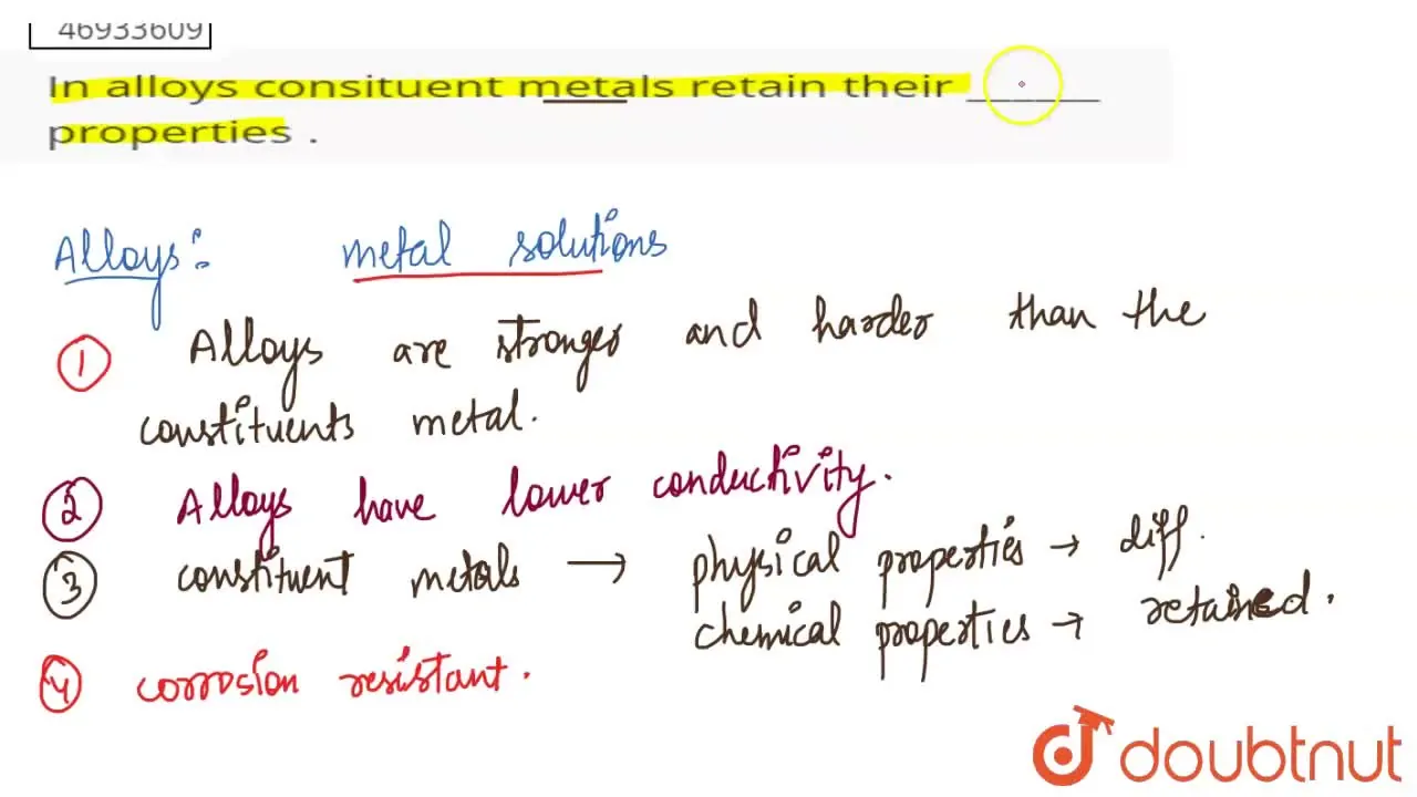 In alloys consituent metals retain their properties