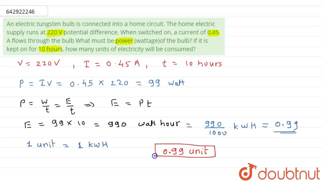 [Marathi] An electric tungsten bulb is connected into a home circuit.