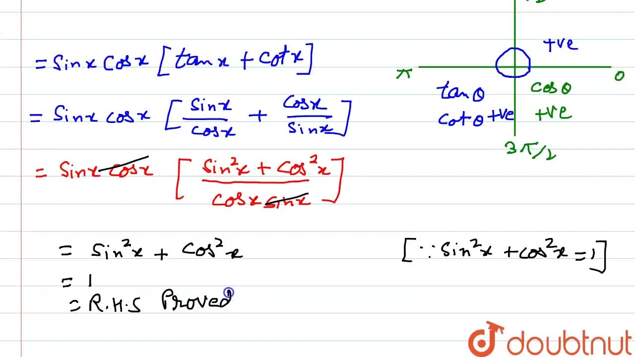 [Punjabi] Prove the following cos((3pi)/2+x)cos(2pi+x)[cot((3pi)/2x)