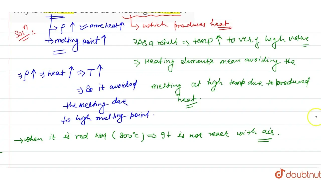 Why is nichrome used as a heating element