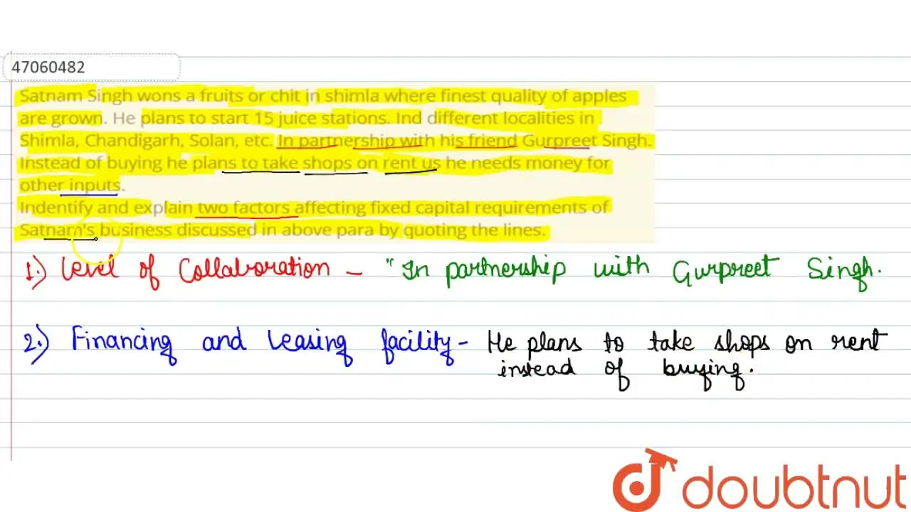 Satnam Singh wons a fruits or chit in shimla where finest quality of apples  are grown. He plans to start 15 juice stations. Ind different localities in  Shimla, Chandigarh, Solan, etc. In