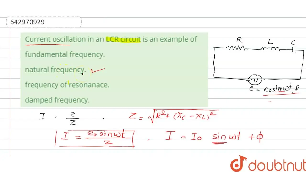 [Marathi] Current oscillation in an LCR circuit is an example of