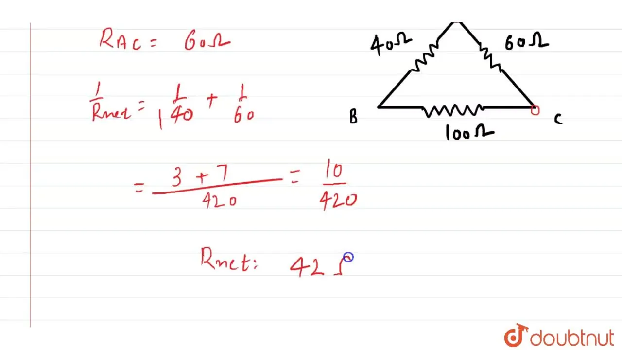 [Punjabi] Three resistors are connected to form the sides of a triangl