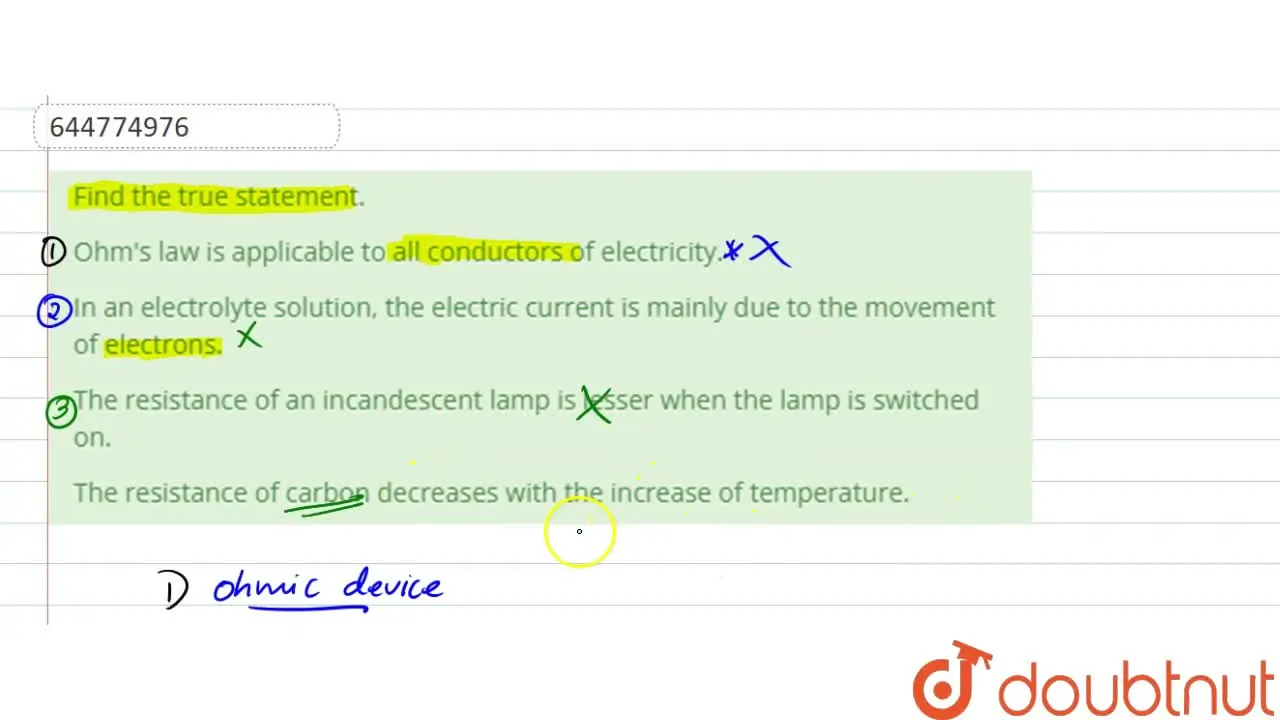 [Malayalam] The resistance of an incandescent lamp is lesser when the