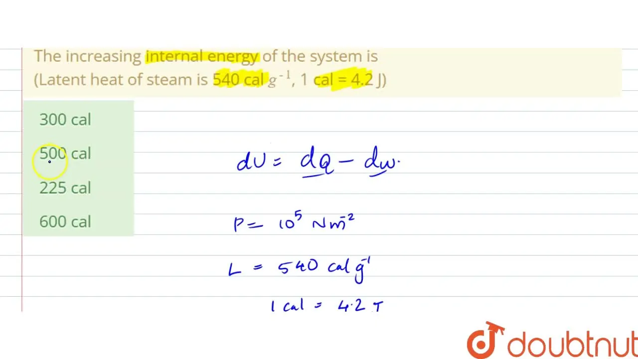 [Malayalam] 1 cc of water 1681 cc of steam when boiled at a pr