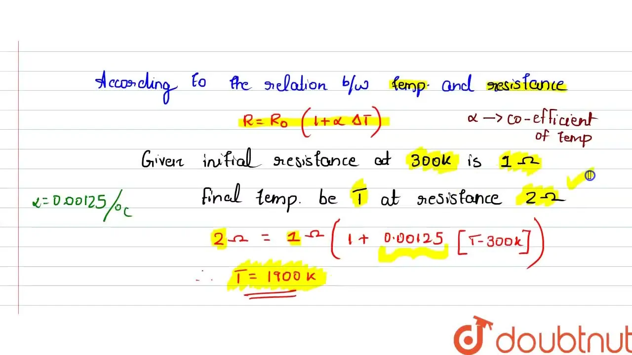 [Malayalam] The temperature coefficient of resistance of a wire is 0.0