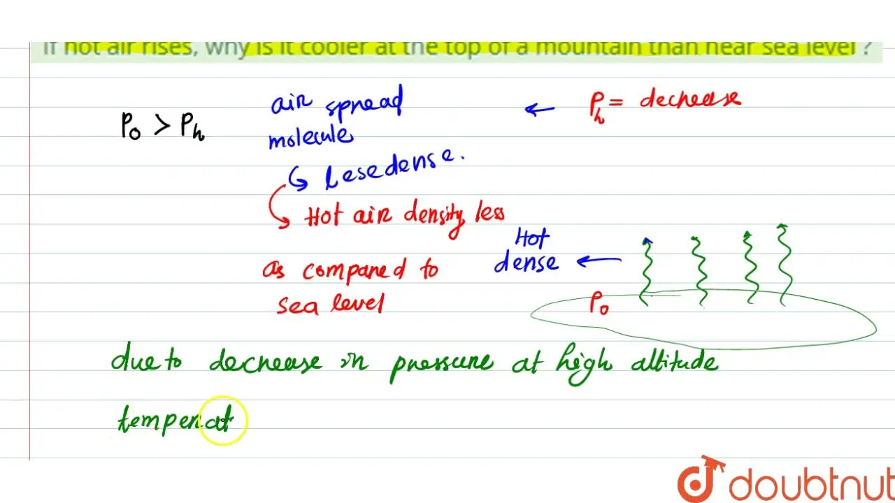 [Odia] If hot air rises, why is it cooler at the top of a mountain tha