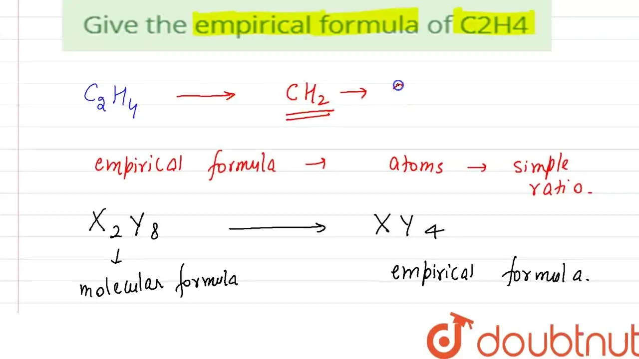 Punjabi Give the empirical formula of C2H4