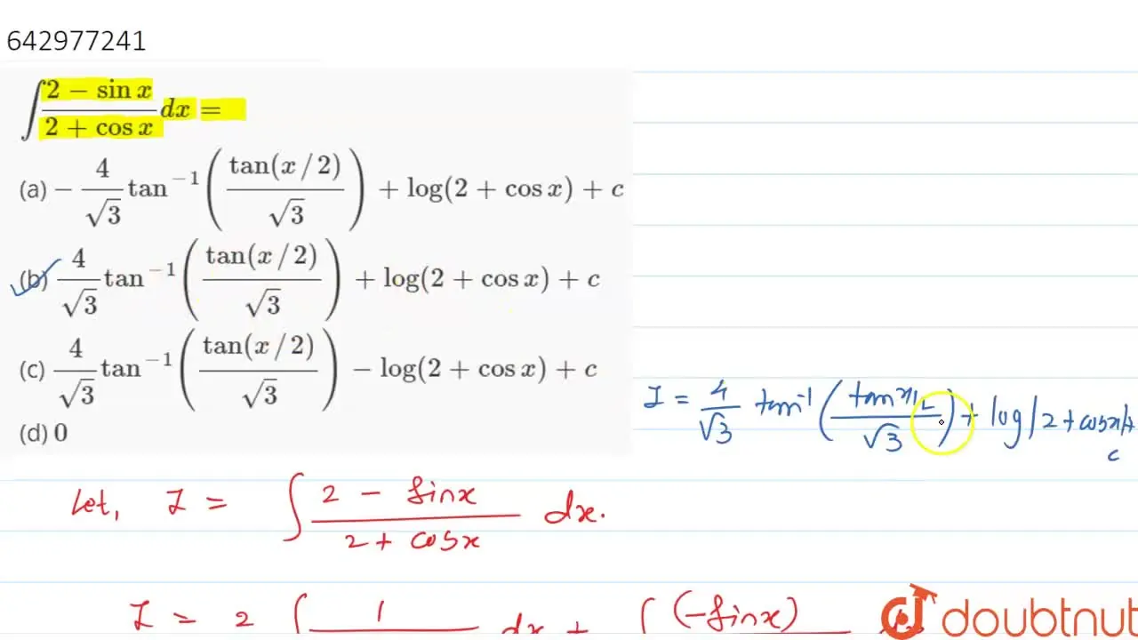 Marathi c 4 sqrt 3 tan 1 tan x 2 sqrt 3 log 2 cosx c marathi-c-4-sqrt-3-tan-1-tan-x-2-sqrt-3-log-2-cosx-c