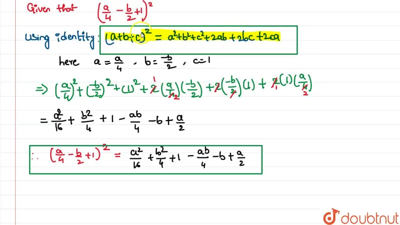 [Telugu] Expand Each Of The Following, Using Suitable Identities