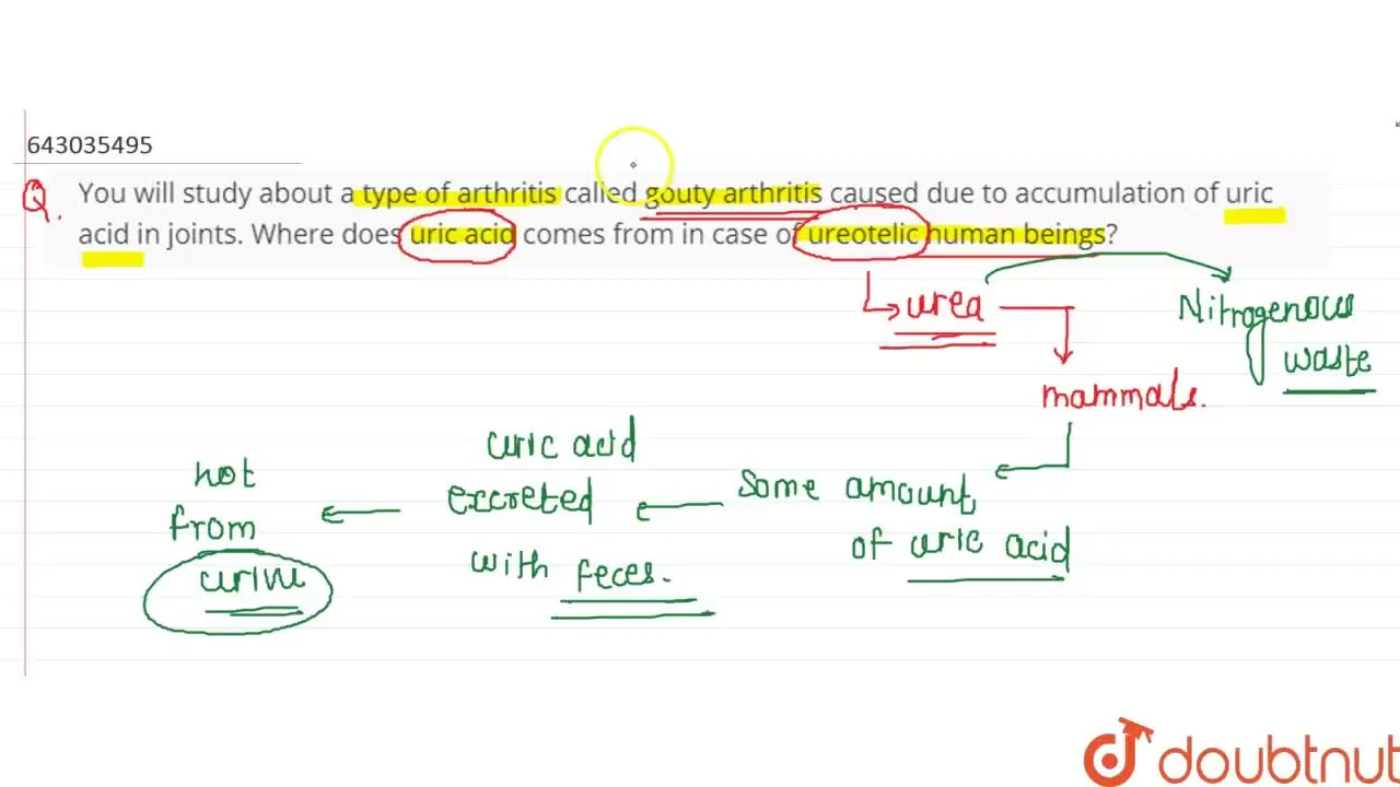 [Marathi Solution] You will study about a type of arthritis called gou