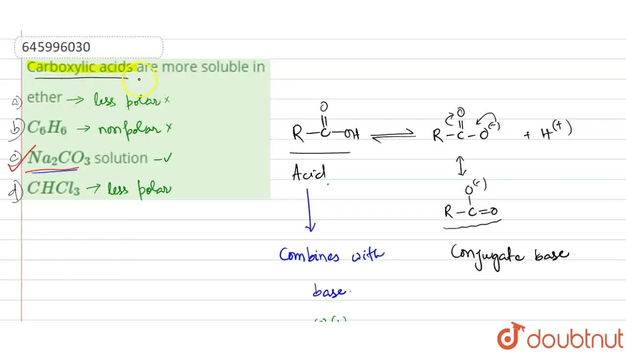 [Odia] Carboxylic acids are more soluble in