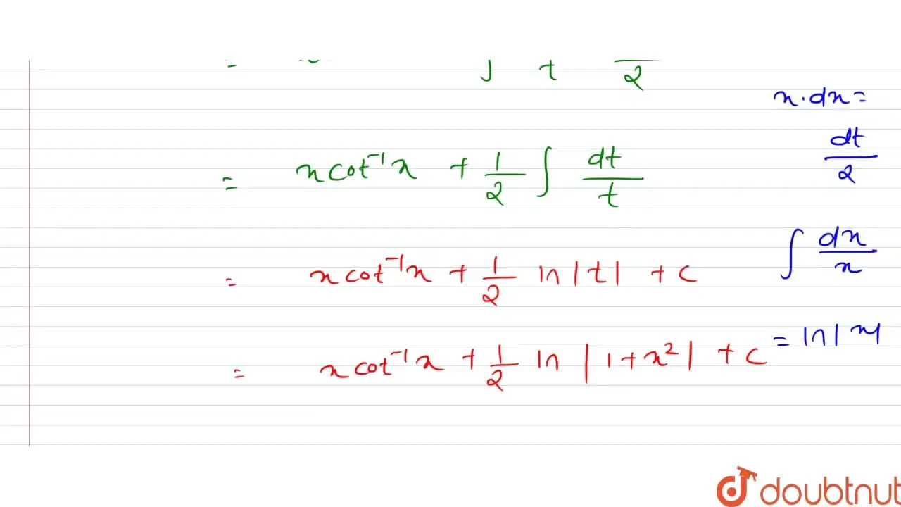 [Odia] Integrate int cot^(1) x dx.