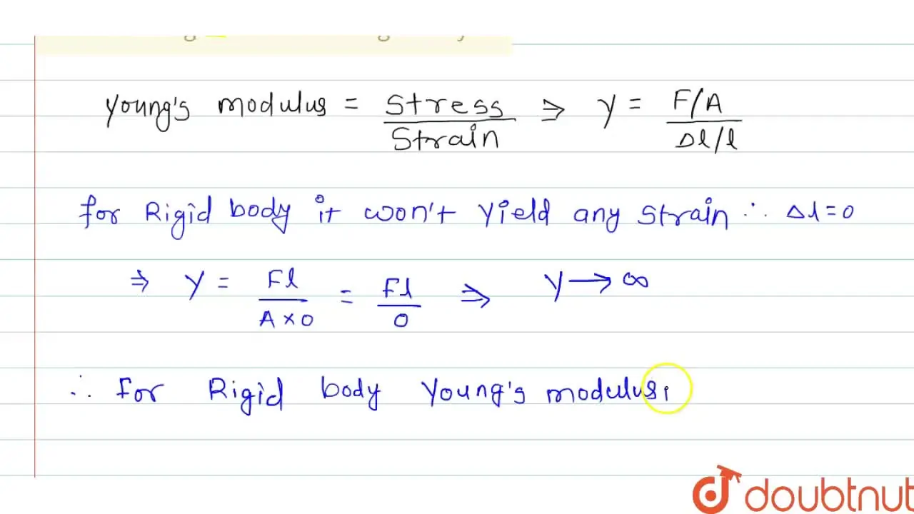 [Marathi] What is Young’s modulus of a rigid body?