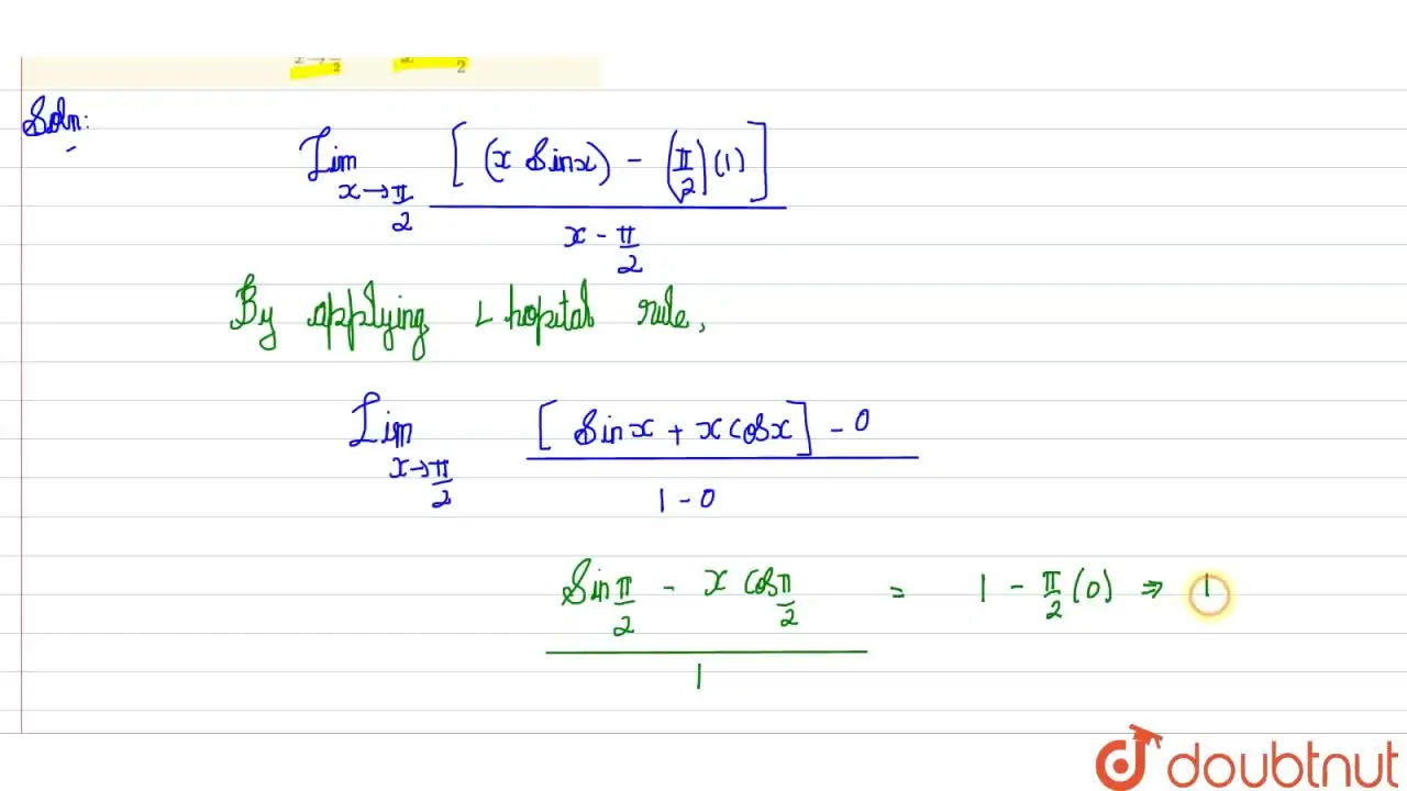 [Tamil] If phi(x) = x.sinx then lim(x rarrpi/2)(phi(x)-phi(pi/2))/(x-p