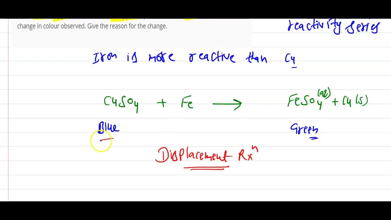 Chemical Reaction And Equation - Notes - LearnPick India