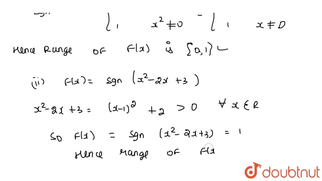 [Tamil] Find the range of the following (i) f(x)=